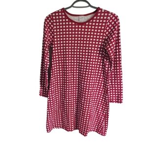 Hanna Andersson Holiday Print Dress Red/White‎ Checkered Size 12